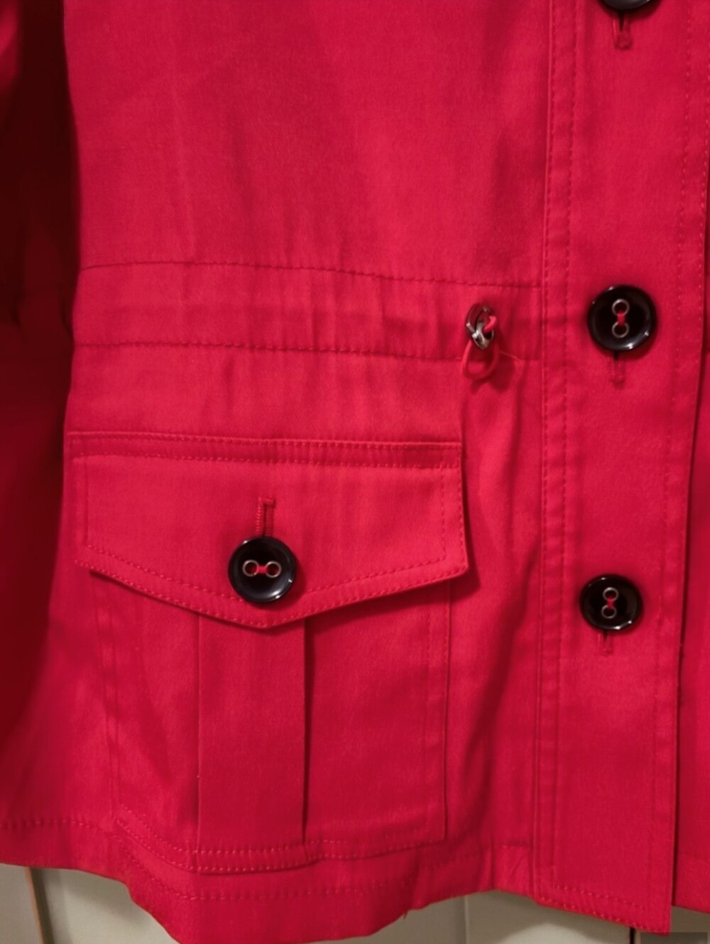 Ruby Rd. Vibrant Red Lightweight Utility Jacket. Size 16P - Picture 4 of 7